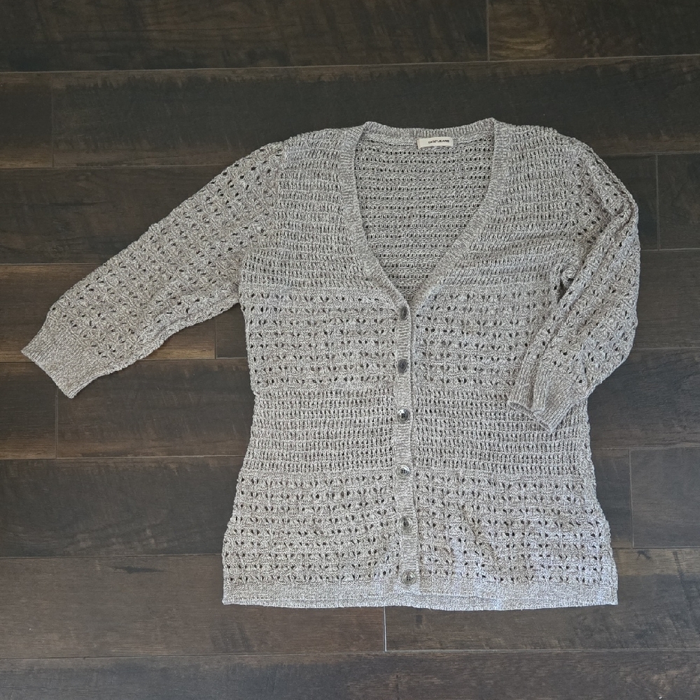 DKNY Heather Gray Women's Knit Cardigan